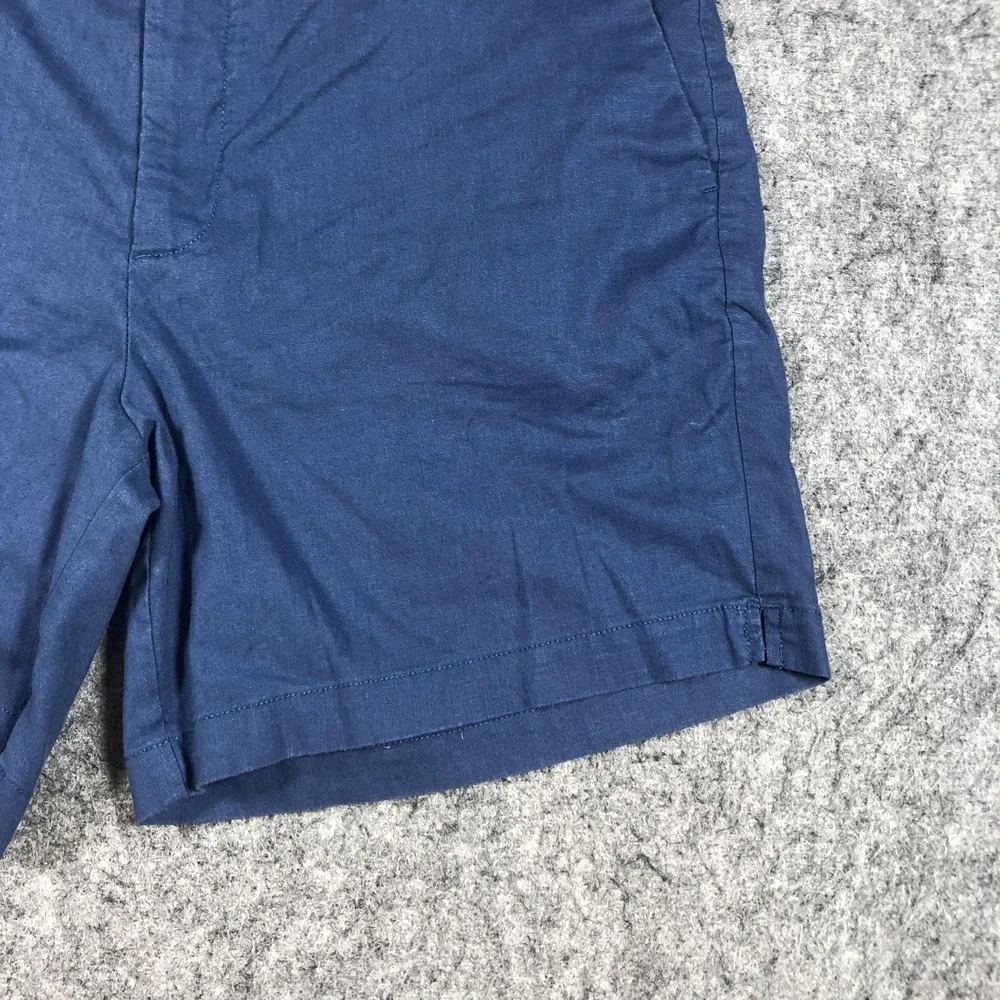 Banana Republic Shorts Mens 40 Blue Linen Blend Chino 7 Inch Casual Summer